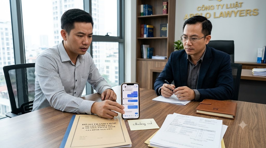 Tin nhắn yêu cầu tiền và hồ sơ tư vấn pháp lý