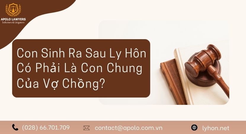 Con sinh ra sau ly hôn có phải là con chung của vợ chồng?