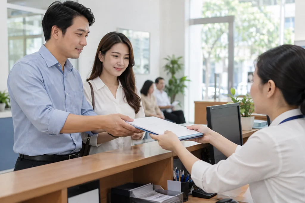 Trao đổi với bộ phận tiếp nhận về hồ sơ đăng ký kết hôn lần hai