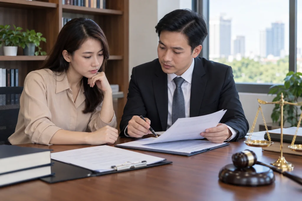 Trao đổi và chuẩn bị thông tin về dịch vụ tư vấn pháp luật ly hôn chuyên nghiệp và uy tín