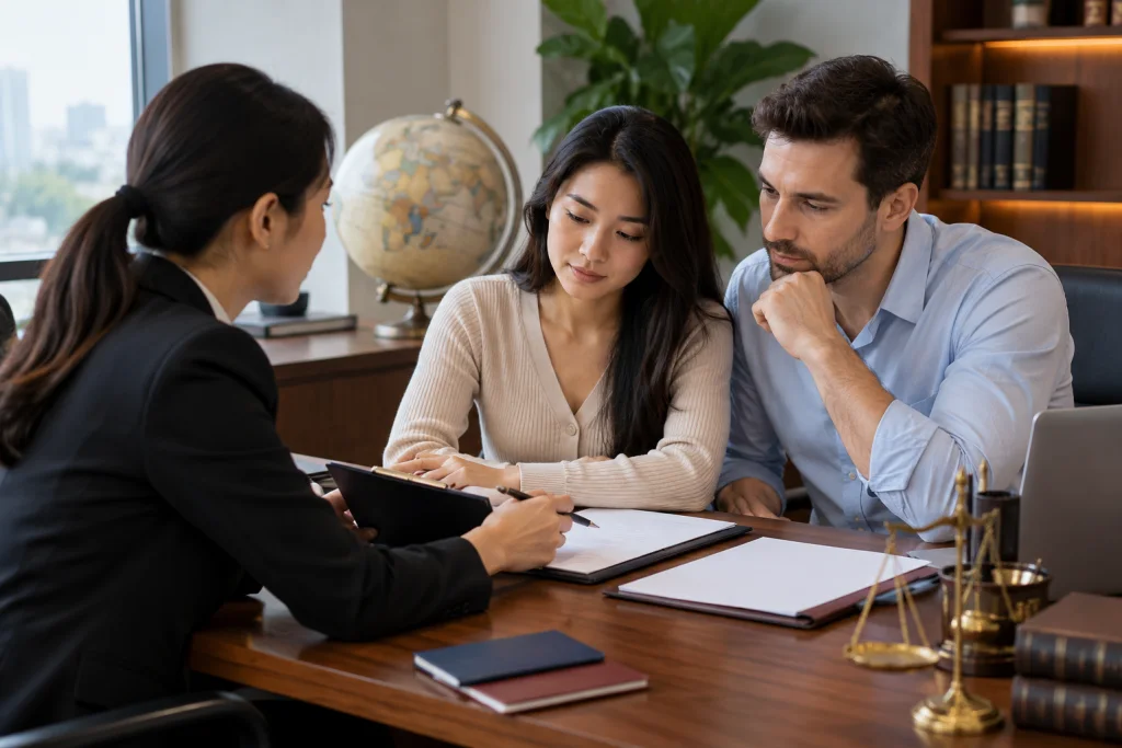 Minh họa việc chuẩn bị và tư vấn: Thuận tình ly hôn có yếu tố nước ngoài