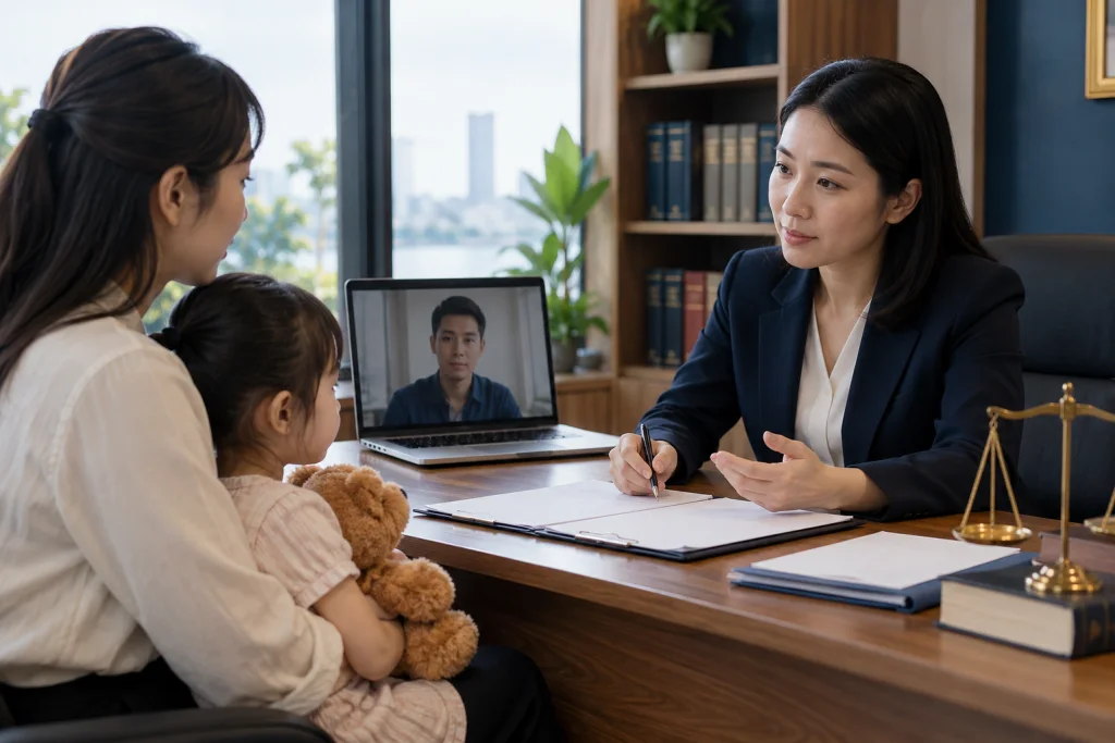 Minh họa việc chuẩn bị và tư vấn: Tranh chấp quyền nuôi con với người đang ở nước ngoài