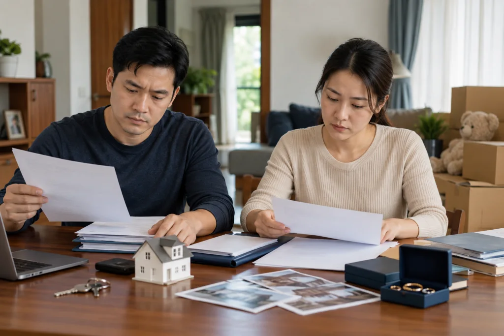 Minh họa tình huống liên quan: Tranh chấp tài sản chung khi ly hôn
