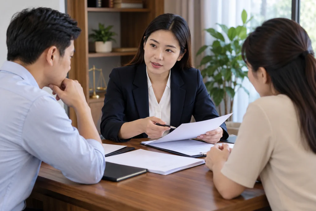 Minh họa việc chuẩn bị và tư vấn: Tư vấn chuẩn bị hồ sơ ly hôn