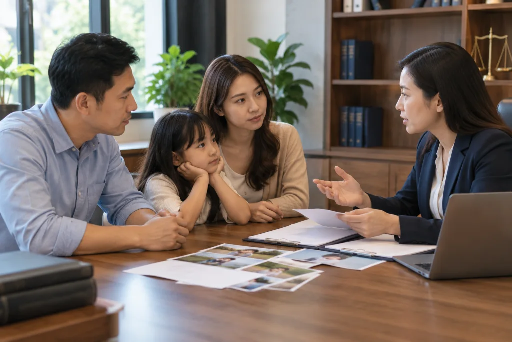 Minh họa việc chuẩn bị và tư vấn: Tư vấn điều kiện để giành quyền nuôi con khi ly hôn