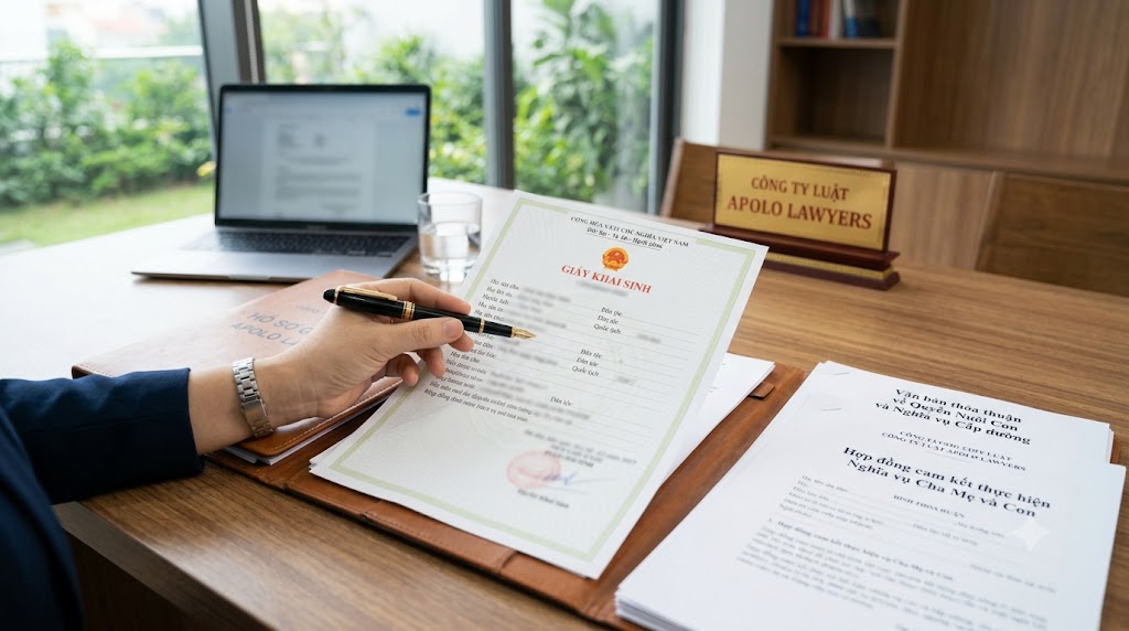 Hồ sơ giấy khai sinh và tư vấn quyền cha mẹ con