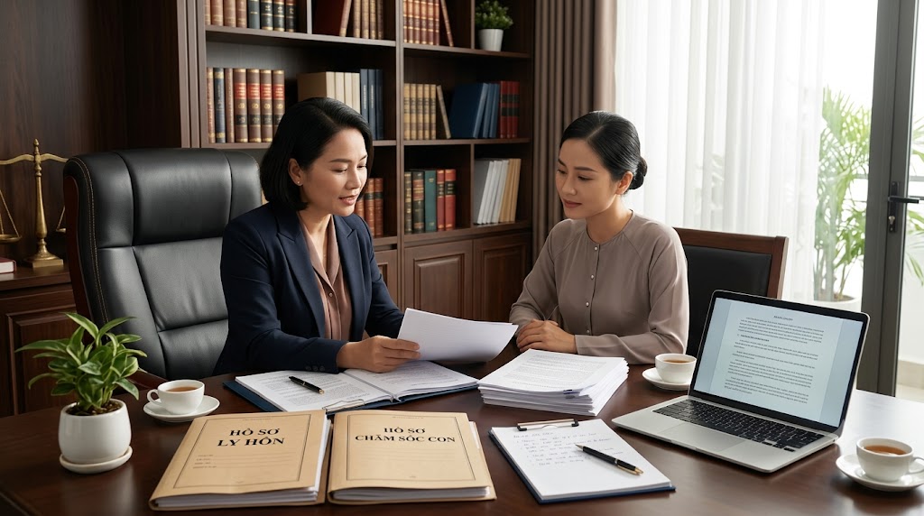 Luật sư tư vấn cho người mẹ về hồ sơ nuôi con
