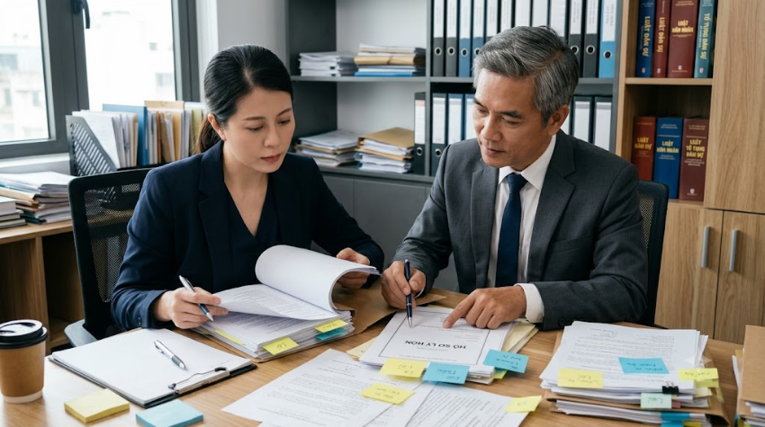 Người nộp đơn rà soát hồ sơ ly hôn để tránh sai sót